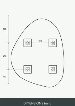 KAILA Spejl Bump 40x51 cm