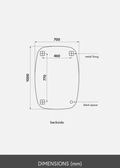 KAILA Spejl Curve 70x100 cm