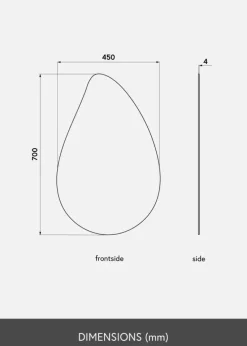 KAILA Spejl Deluxe Drop Rose Gold 45x70 cm