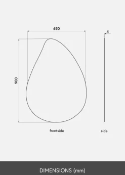 KAILA Spejl Deluxe Drop 65x90 cm