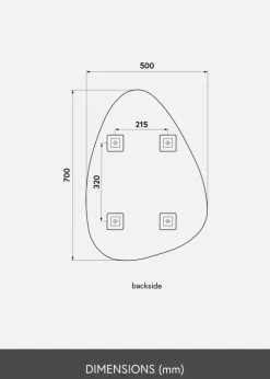 KAILA Spejl Deluxe Shape I Dark Bronze 50x70 cm