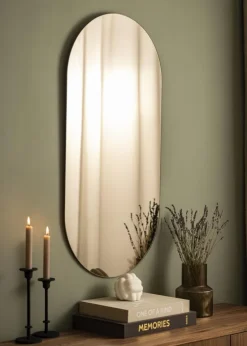 KAILA Spejl Oval Dark Bronze 50x100 cm