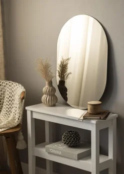 KAILA Spejl Oval Dark Bronze 50x70 cm