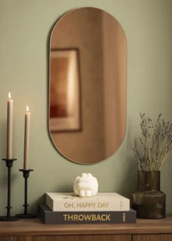 KAILA Spejl Oval Rose Gold 35x70 cm