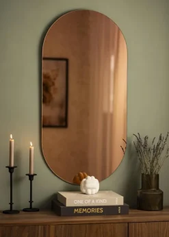 KAILA Spejl Oval Rose Gold 50x100 cm