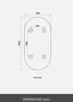 KAILA Spejl Oval Rose Gold 50x100 cm