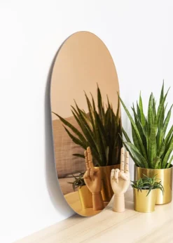 KAILA Spejl Oval Rose Gold 50x70 cm