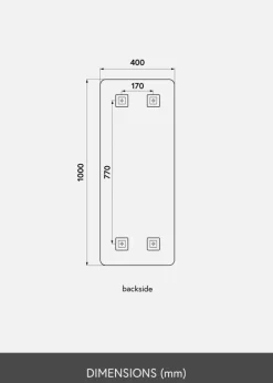 KAILA Spejl Rectangle Dark Bronze 40x100 cm