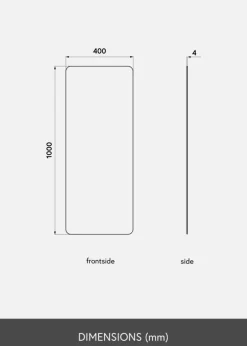 KAILA Spejl Rectangle Deluxe 40x100 cm