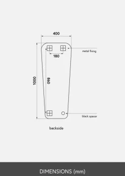 KAILA Spejl Retro 40x100 cm