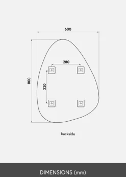 KAILA Spejl Shape I Dark Bronze 60x80 cm