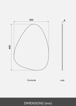 KAILA Spejl Shape I Dark Bronze 30x40 cm