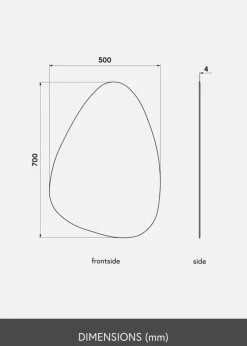 KAILA Spejl Shape I Dark Bronze 50x70 cm