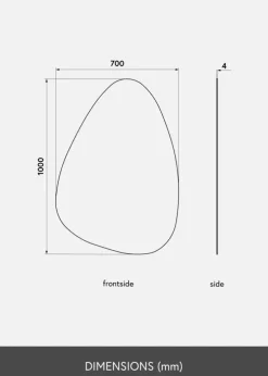 KAILA Spejl Shape I Rose Gold 70x100 cm