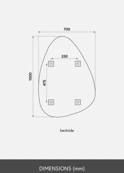KAILA Spejl Shape I 70x100 cm
