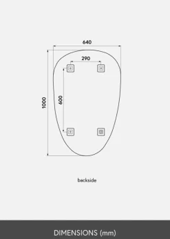 KAILA Spejl Shape II Dark Bronze 64x100 cm