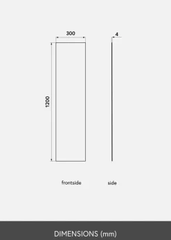 KAILA Spejl Sharp 30x120 cm