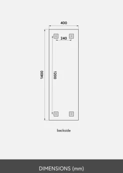 KAILA Spejl Sharp 40x140 cm
