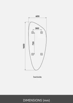 KAILA Spejl Slim 60x160 cm