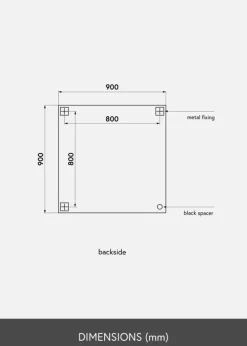 KAILA Spejl Square 90x90 cm