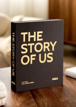 KAILA THE STORY OF US Black - Coffee Table Photo Album (60 Sorte Sidor)