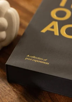 KAILA THROWBACK Black - Coffee Table Photo Album (60 Sorte Sider / 30 Blade)