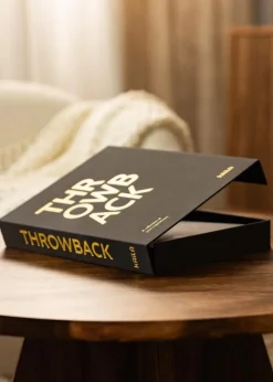 KAILA THROWBACK Black - Coffee Table Photo Album (60 Sorte Sider / 30 Blade)