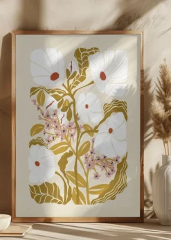 Klimt Flowers Earthy Colors Plakat (21x29.7 cm (A4))