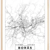 Kort - Borås - Hvid Plakat (21x29.7 cm (A4))