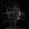 Kort - Frederikshavn - Sort Plakat (21x29.7 cm (A4))