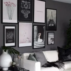 Kort - Göteborg - Sort Plakat (21x29.7 cm (A4))