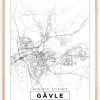 Kort - Gävle - Hvid Plakat (21x29.7 cm (A4))