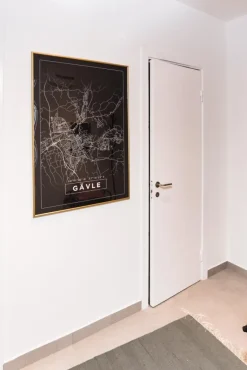 Kort - Gävle - Sort Plakat (21x29.7 cm (A4))