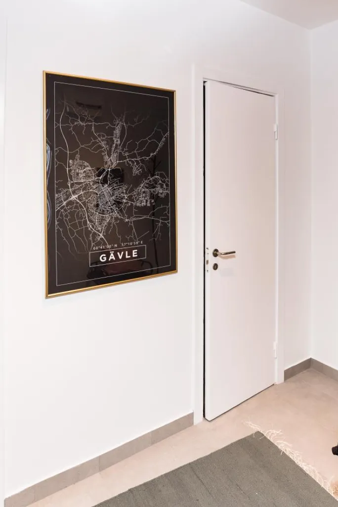 Kort - Gävle - Sort Plakat (21x29.7 cm (A4))