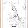 Kort - Järfälla - Hvid Plakat (21x29.7 cm (A4))