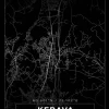 Kort - Kerava - Sort Plakat (21x29.7 cm (A4))