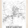 Kort - Kristianstad - Hvid Plakat (21x29.7 cm (A4))