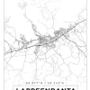 Kort - Lappeenranta - Hvid Plakat (21x29.7 cm (A4))
