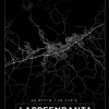 Kort - Lappeenranta - Sort Plakat (21x29.7 cm (A4))