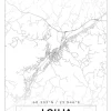 Kort - Lohja - Hvid Plakat (21x29.7 cm (A4))