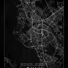 Kort - Oulu - Sort Plakat (21x29.7 cm (A4))