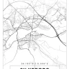Kort - Silkeborg - Hvid Plakat (21x29.7 cm (A4))