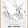 Kort - Sollentuna - Hvid Plakat (21x29.7 cm (A4))