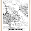 Kort - Östermalm - Hvid Plakat (21x29.7 cm (A4))