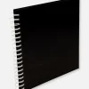 Kvadratisk Spiralfotoalbum Sort - 25x25 cm (80 Sorte sider / 40 blade)