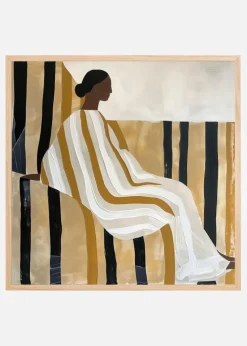 Lady In Stripes Plakat (30x30 cm)