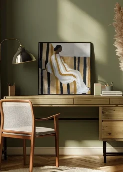 Lady In Stripes Plakat (30x30 cm)