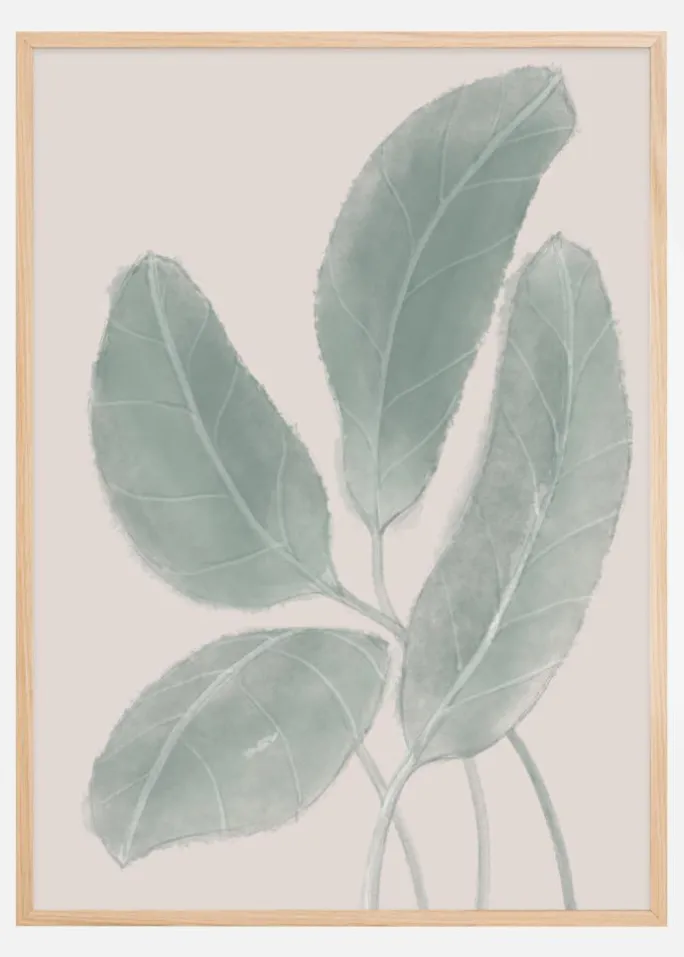 Leaves Watercolor Plakat (21x29.7 cm (A4))
