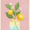 Lemon Bunch In Vase Plakat (21x29.7 cm (A4))