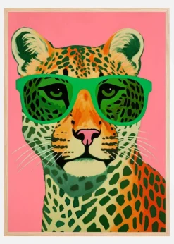 Leo With Glasses Plakat (21x29.7 cm (A4))